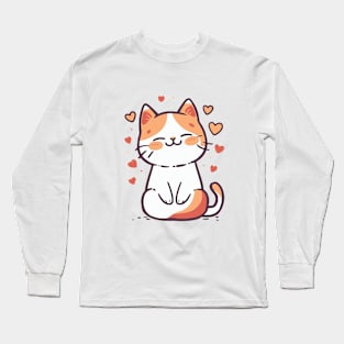 Cute Kitten - Adorable Feline Lovers Design Long Sleeve T-Shirt